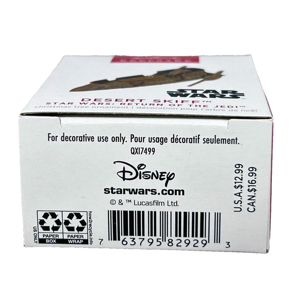 Hallmark Star Wars DESERT SKIFF 2023 Miniature Keepsake Ornament NIB - Picture 6 of 6